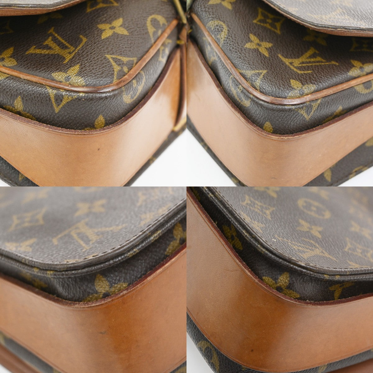 LOUIS VUITTON Cartouchiere MM Shoulder Bag Monogram Leather Brown M51253 30CA972