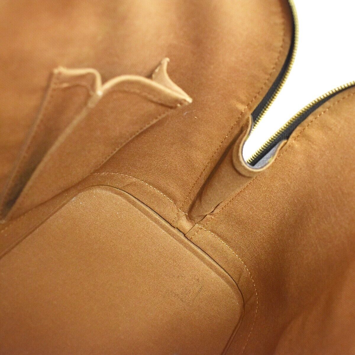 LOUIS VUITTON LV Logo Alma Hand Bag Monogram Leather Brown France M51130 83EA822