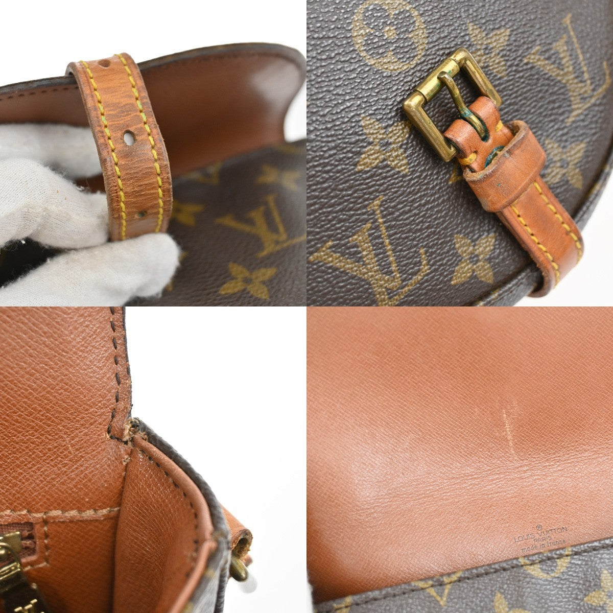 LOUIS VUITTON Chantilly PM Shoulder Bag Monogram Leather Brown M51234 80KB465