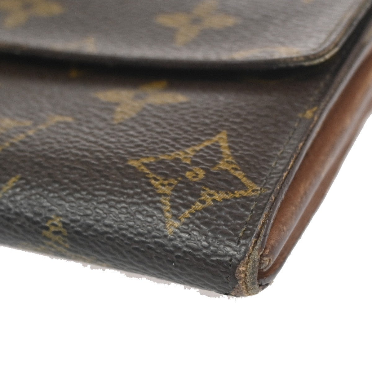 LOUIS VUITTON LV Logo 3 Set Long Wallet Key Case Monogram Leather Brown 02KC769