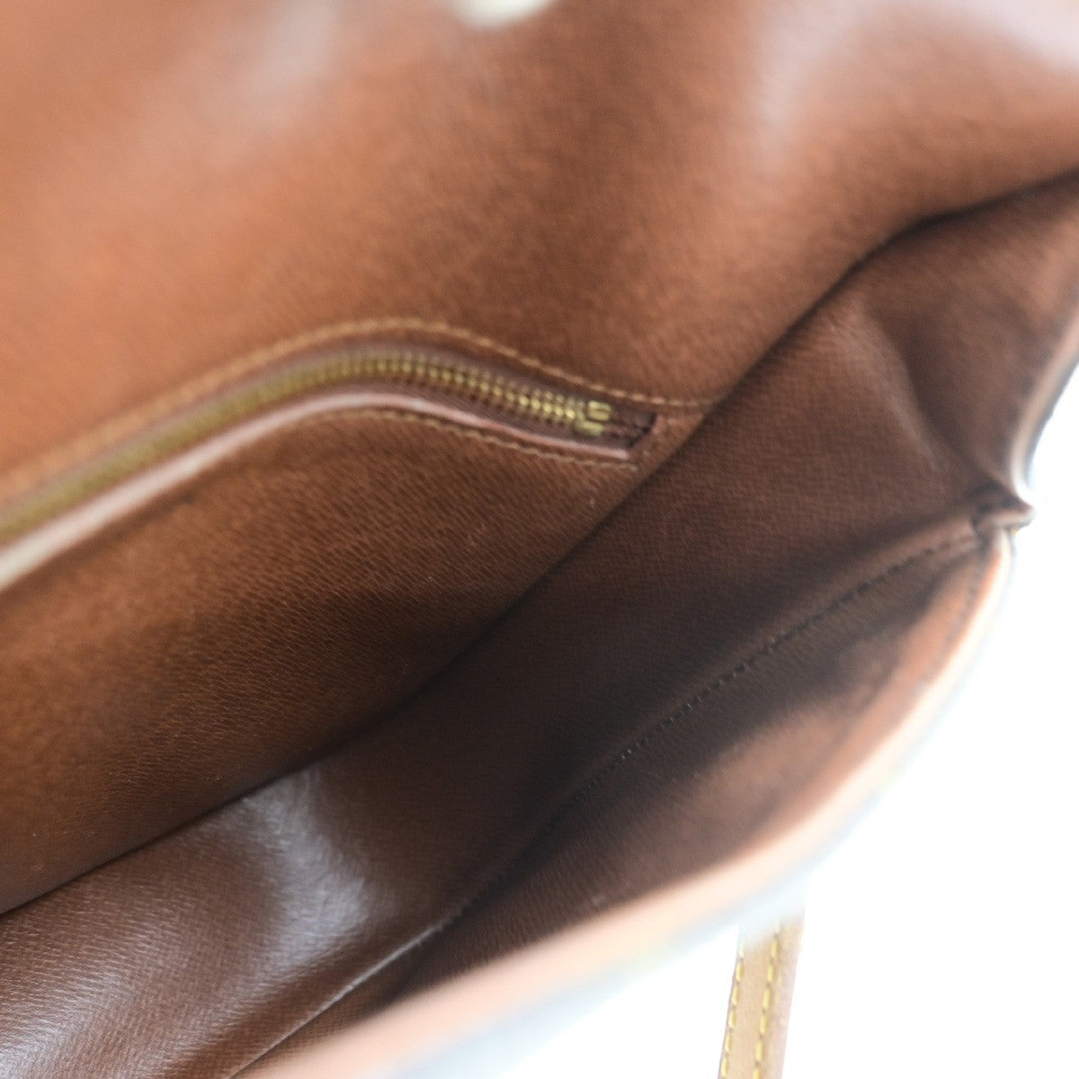 LOUIS VUITTON Saint Cloud MM Shoulder Bag Monogram Leather Brown M51243 36PA097