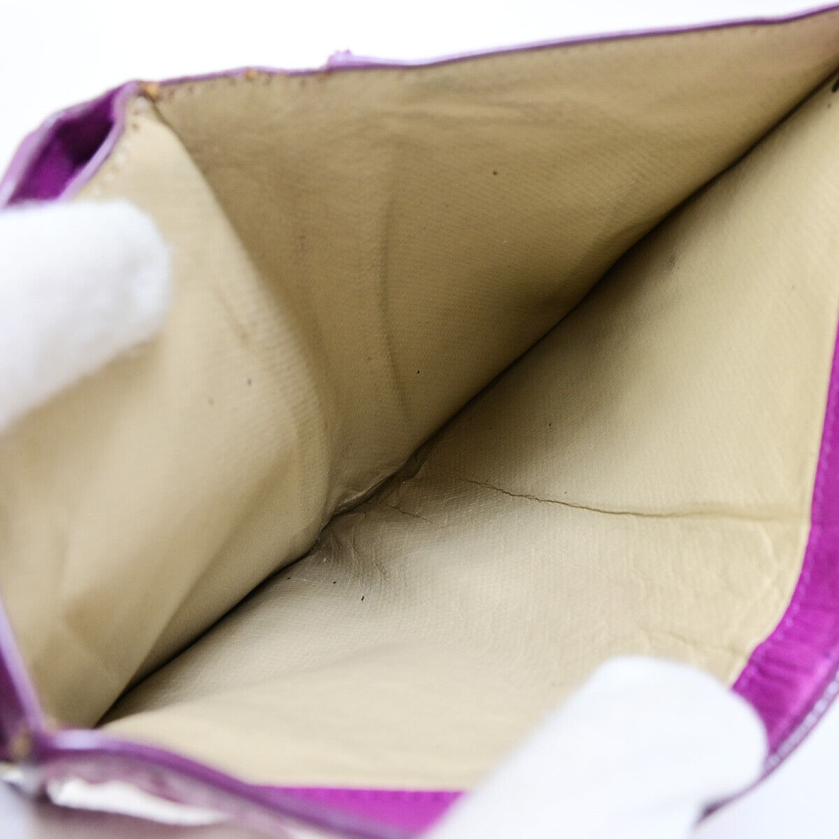 BOTTEGA VENETA Logo Intrecciato Bifold Long Wallet Leather Purple Italy 01EB557