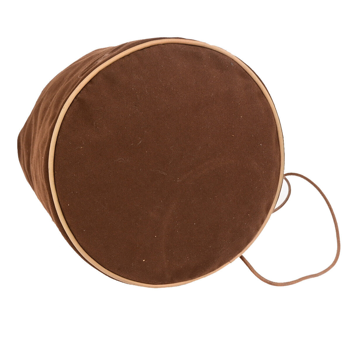 HERMES H Logo Polochon Mimile Shoulder Bag Cotton Leather BN GHW France 35YG636