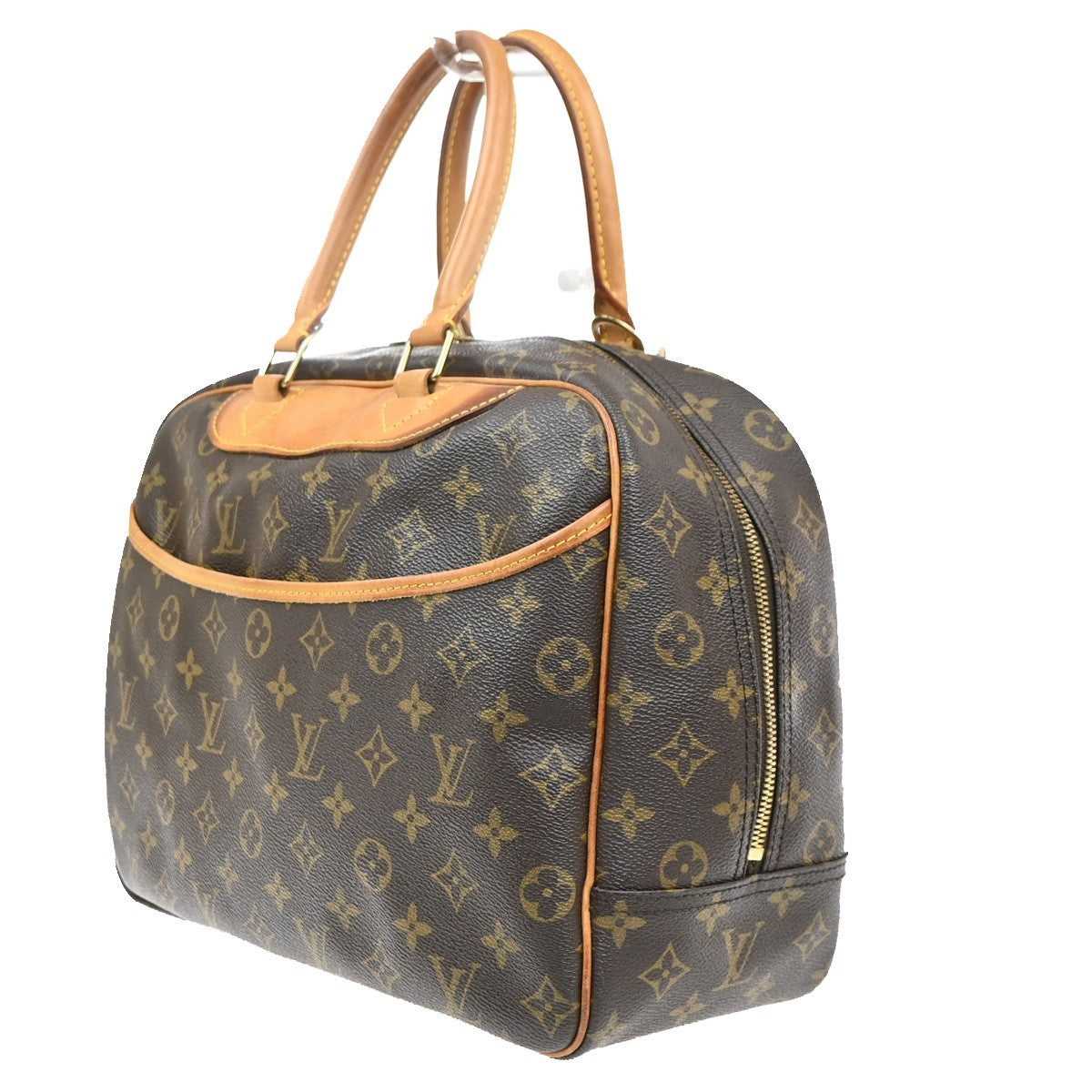 LOUIS VUITTON LV Logo Deauville Hand Bag Monogram Leather Brown M47270 82MA639