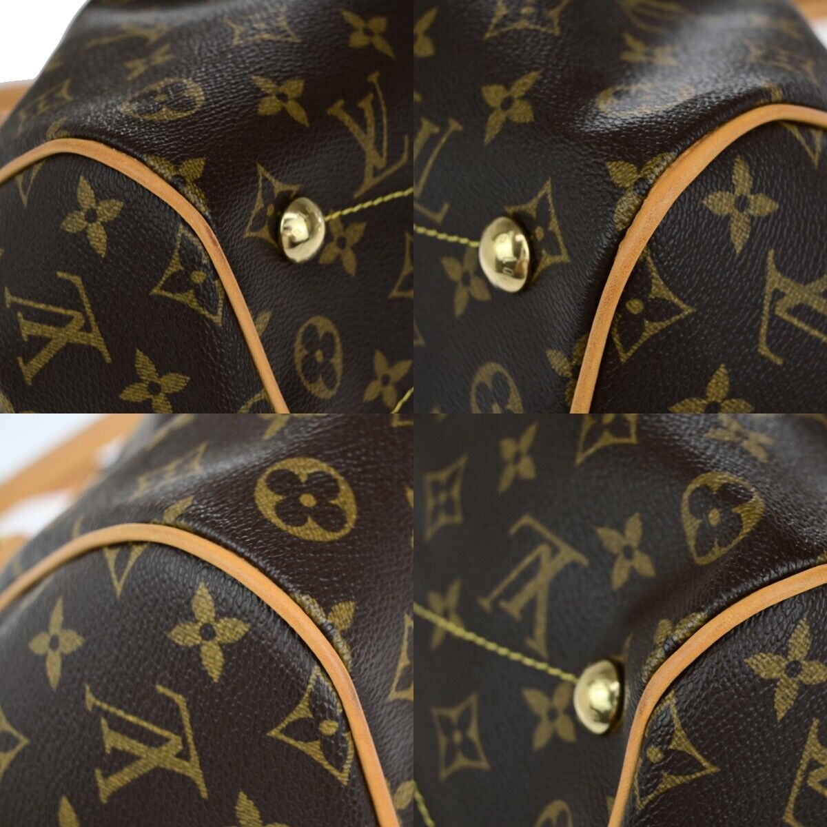 LOUIS VUITTON Tivoli PM Hand Bag Monogram Leather Brown France M40143 667RK709