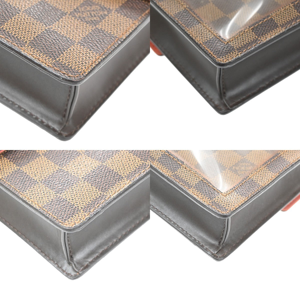 LOUIS VUITTON Portobello Shoulder Bag Damier Leather Brown N45271 72CB058