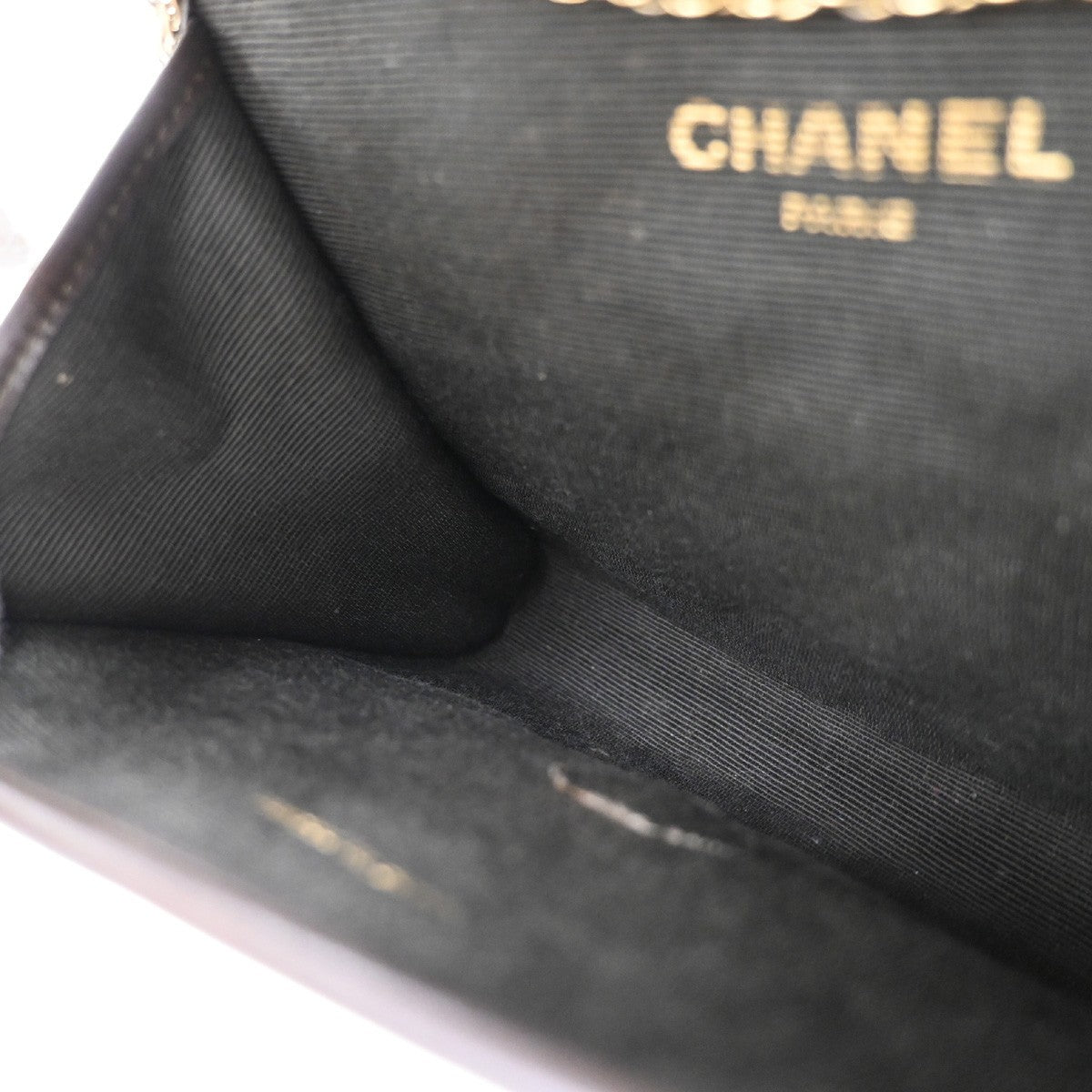 CHANEL CC Logo Mini Matelasse Chain Shoulder Bag Leather Black GHW 600RF626