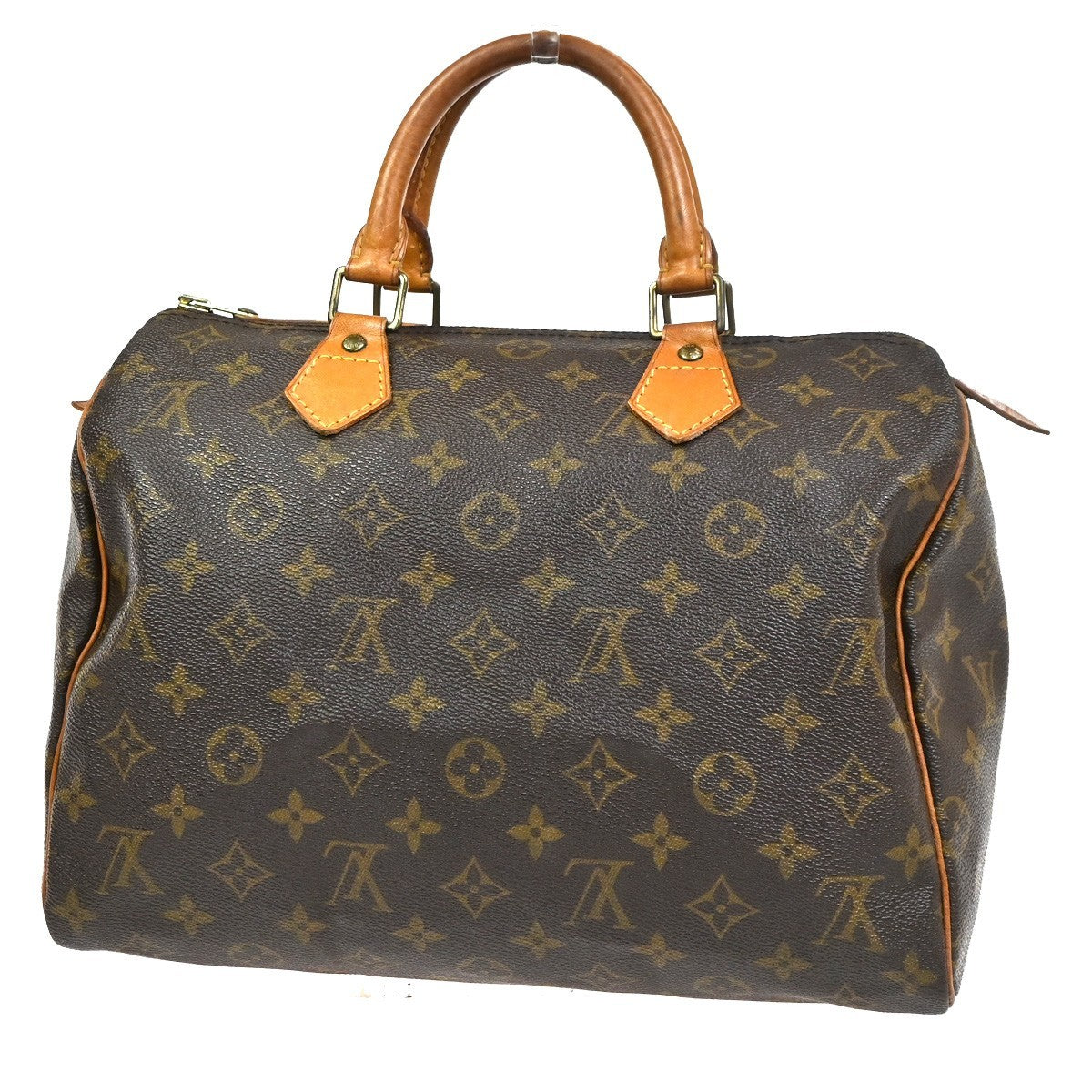 LOUIS VUITTON Speedy 30 Travel Hand Bag Monogram Leather Brown M41526 14SA001