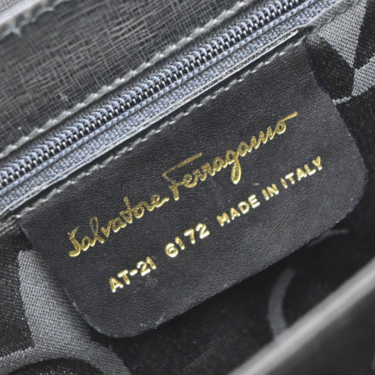 SALVATORE FERRAGAMO Gancini 2Way Shoulder Hand Bag Leather Black GHW 68KP367