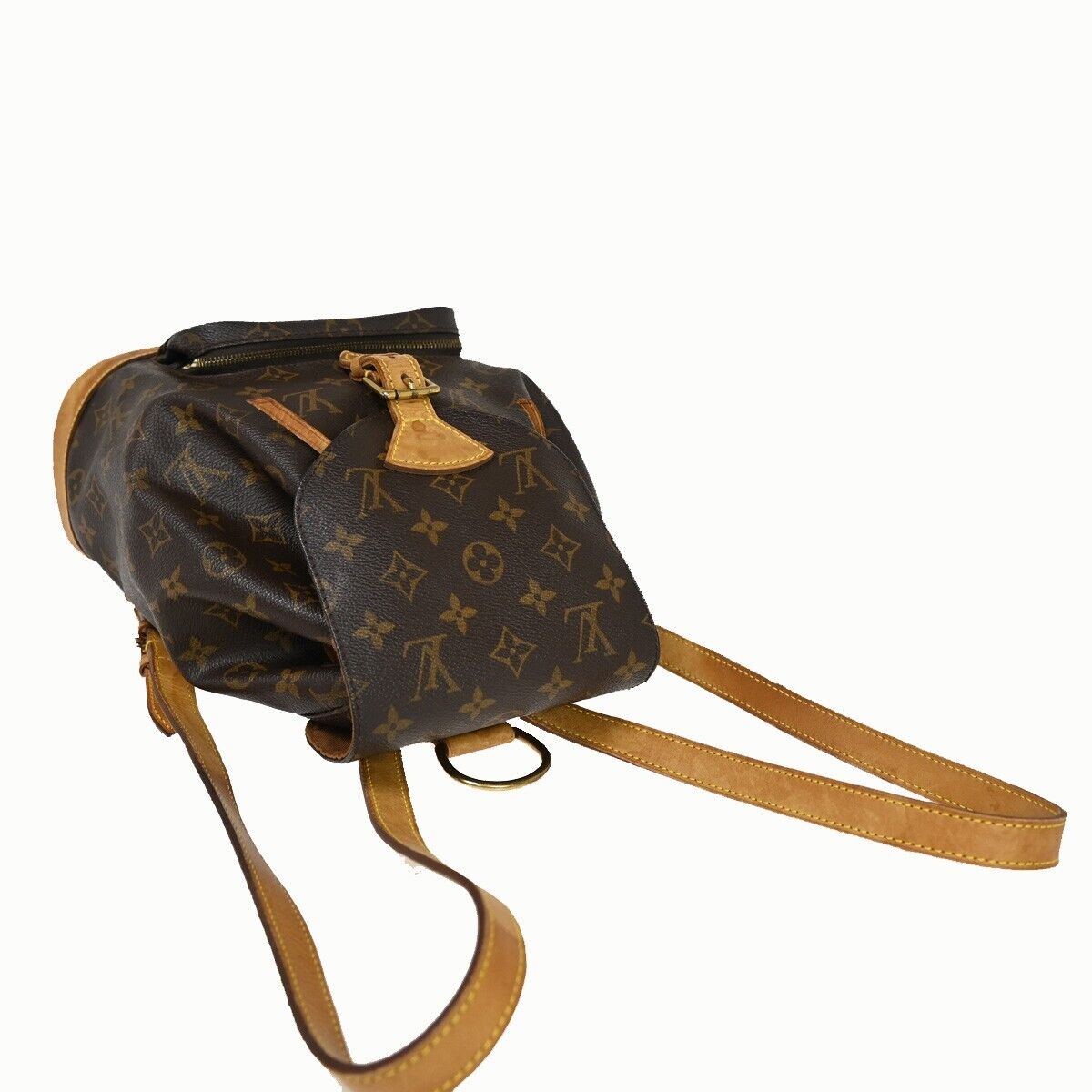 LOUIS VUITTON Montsouris MM Backpack Bag Monogram Leather Brown M51136 11HB861