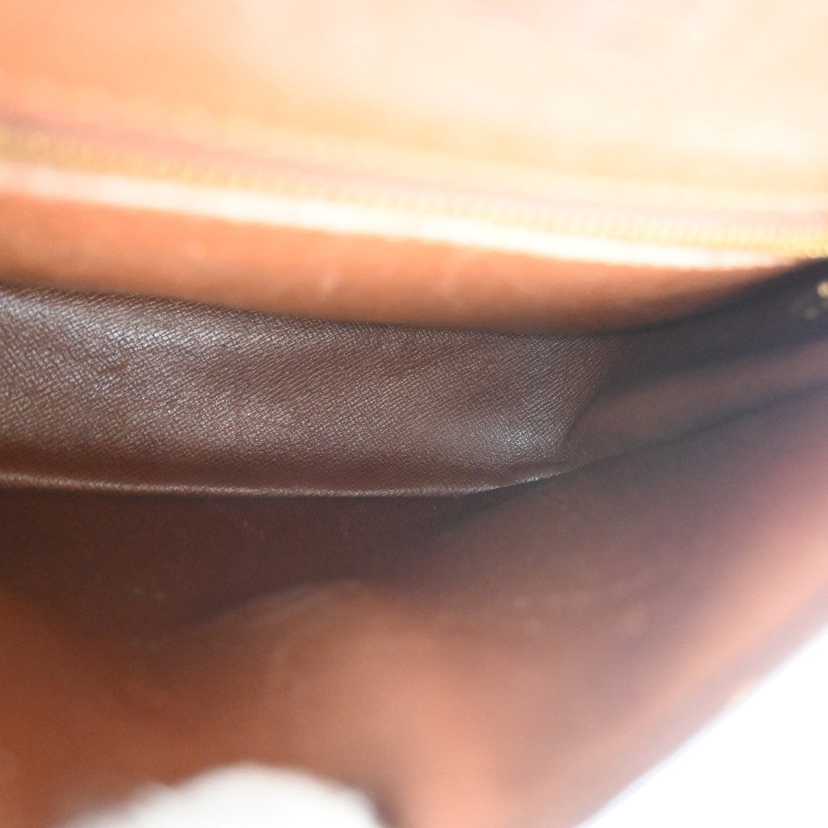 LOUIS VUITTON Saint Cloud MM Shoulder Bag Monogram Leather Brown M51243 36TA324