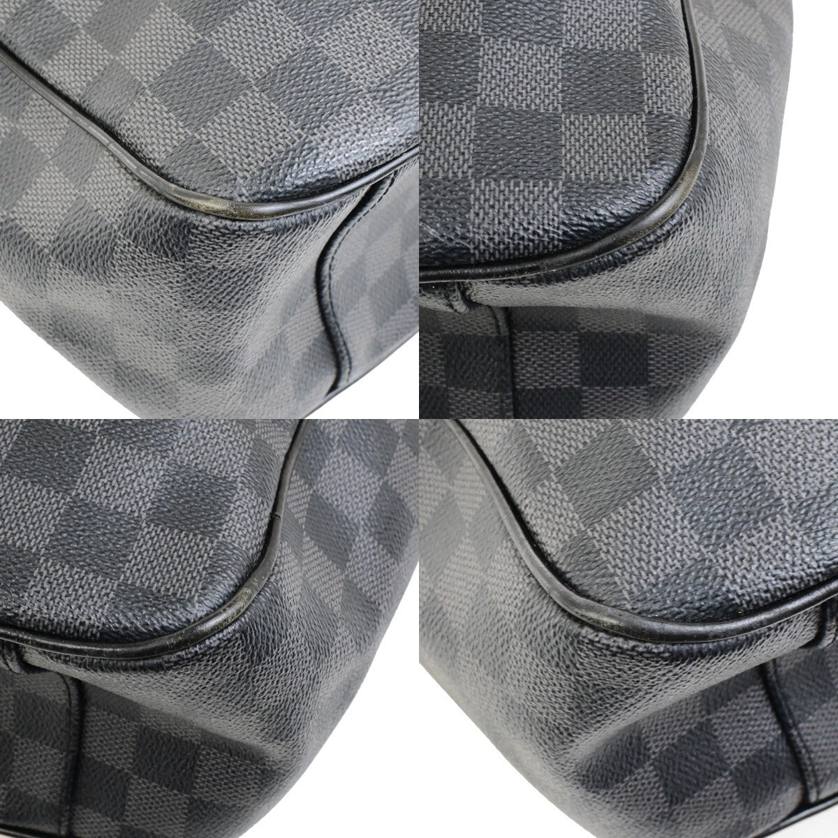 LOUIS VUITTON Tadao Shoulder Hand Bag Damier Graphite Leather BK N51192 18KB519
