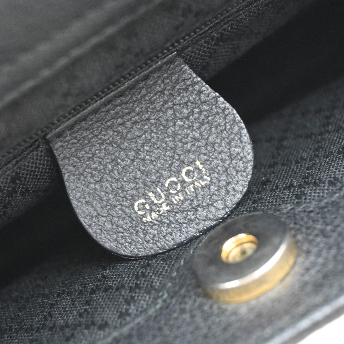 GUCCI Logo Bamboo 2Way Shoulder Hand Bag Suede Leather Black GHW Italy 64KP435