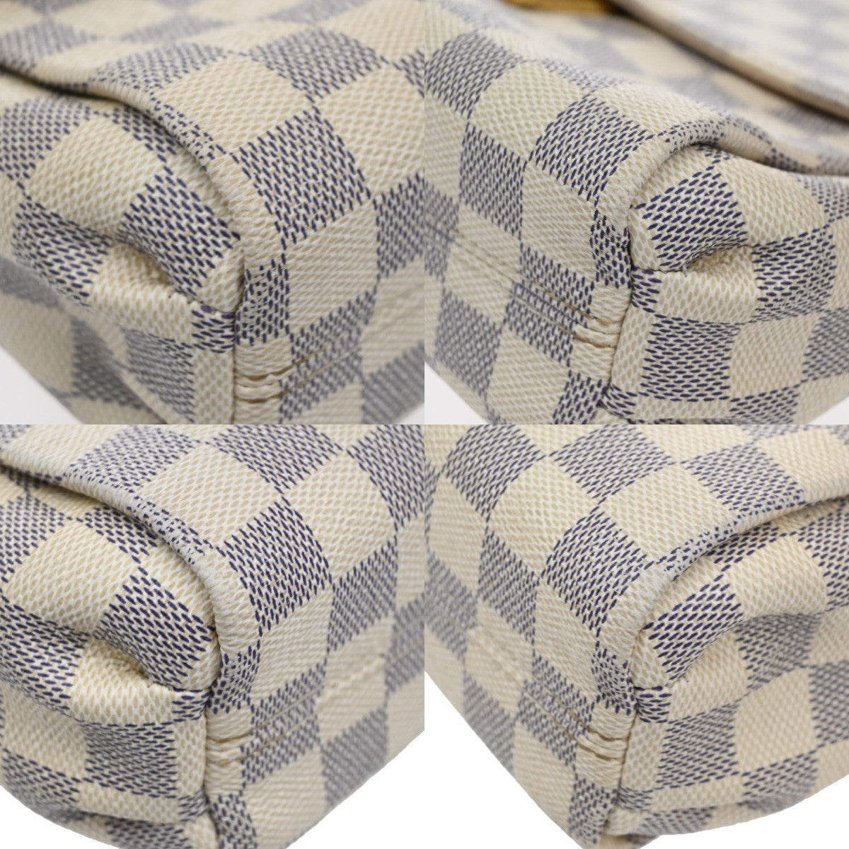 LOUIS VUITTON LV Croisette Shoulder Bag Damier Azur Leather N41581 23CB063