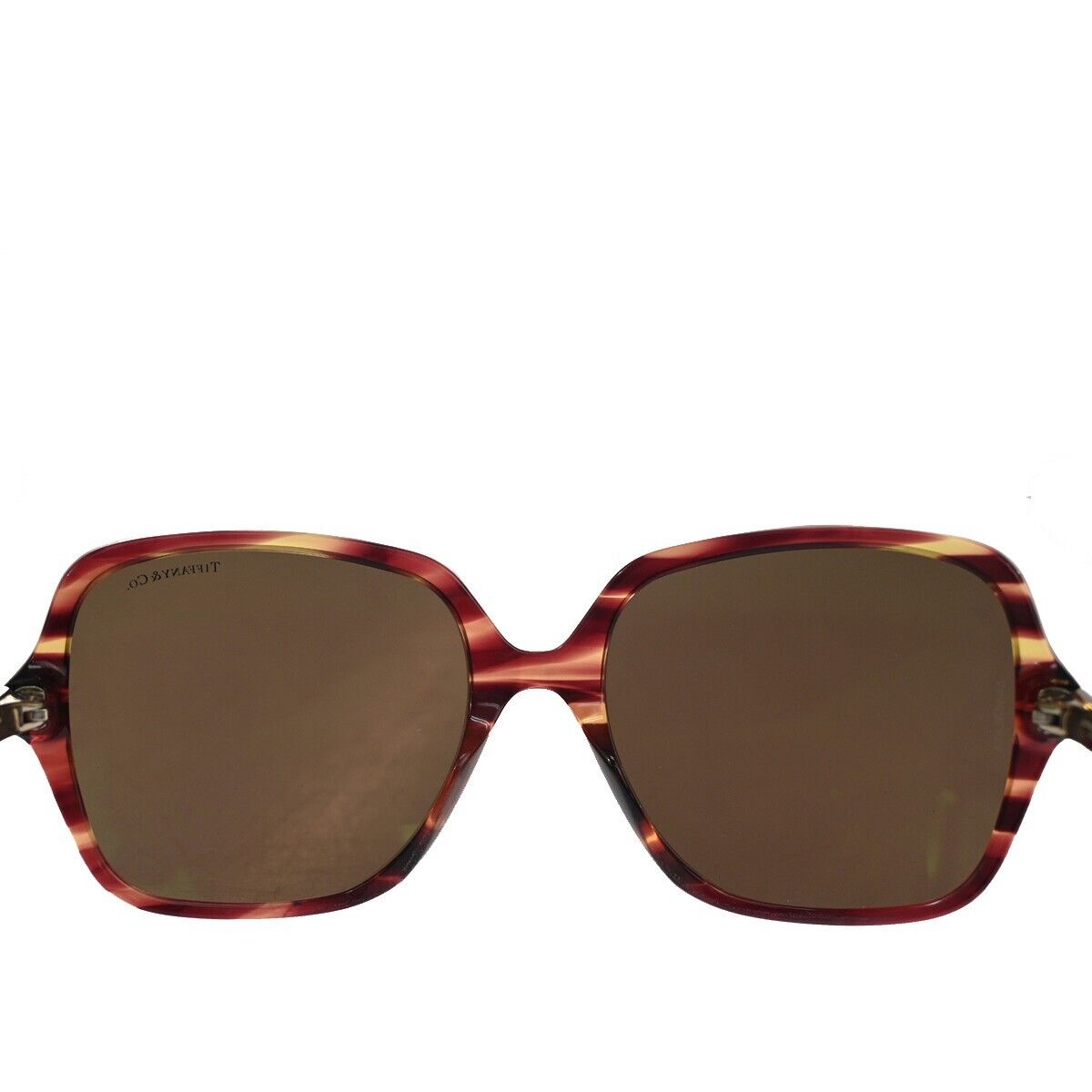 TIFFANY & CO. Logos Sunglasses Eye Were Plastic Brown TF4072-B-A Italy 60RC863