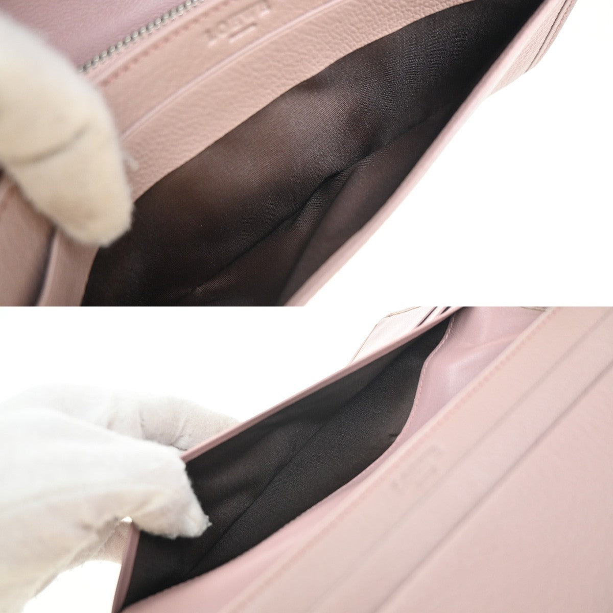 LOEWE Logo Anagram Bifold Long Wallet Leather Pink SHW 64KP387