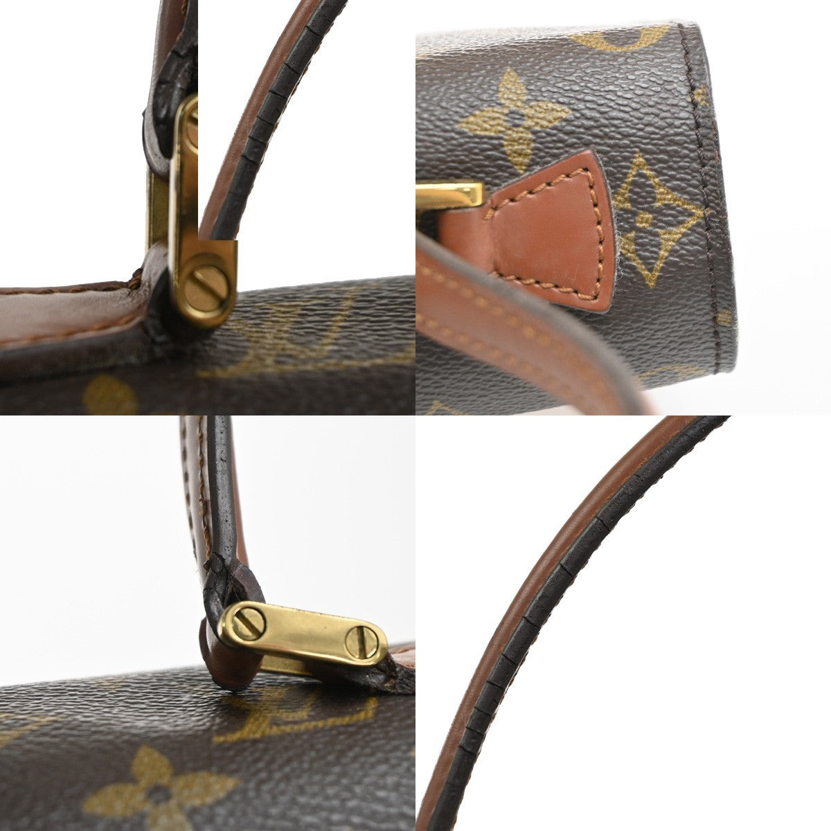 LOUIS VUITTON Concorde Hand Bag Monogram Leather Brown France M51190 89MA598