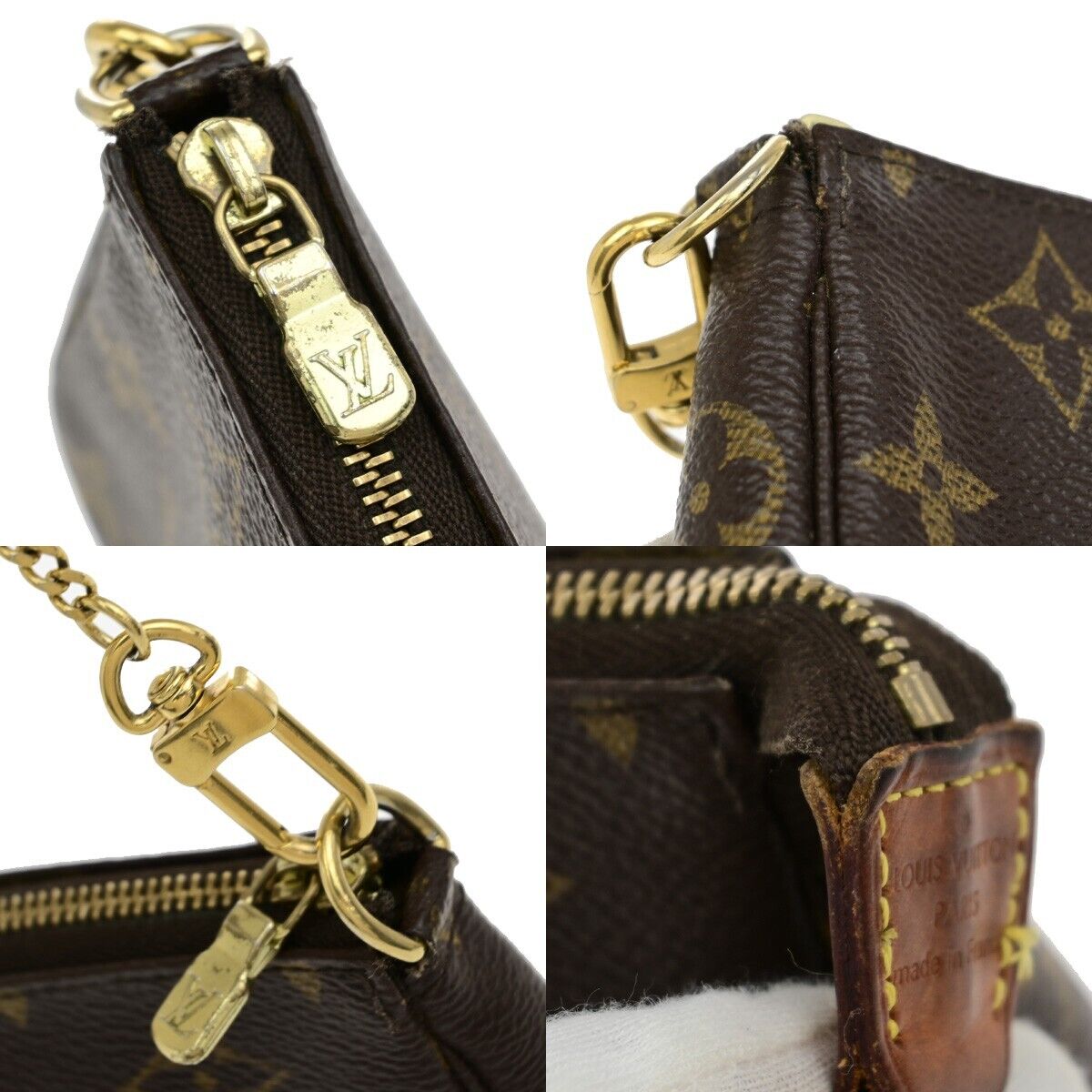 LOUIS VUITTON Mini Pochette Accessoires Hand Bag Monogram Leather M58009 35ED788