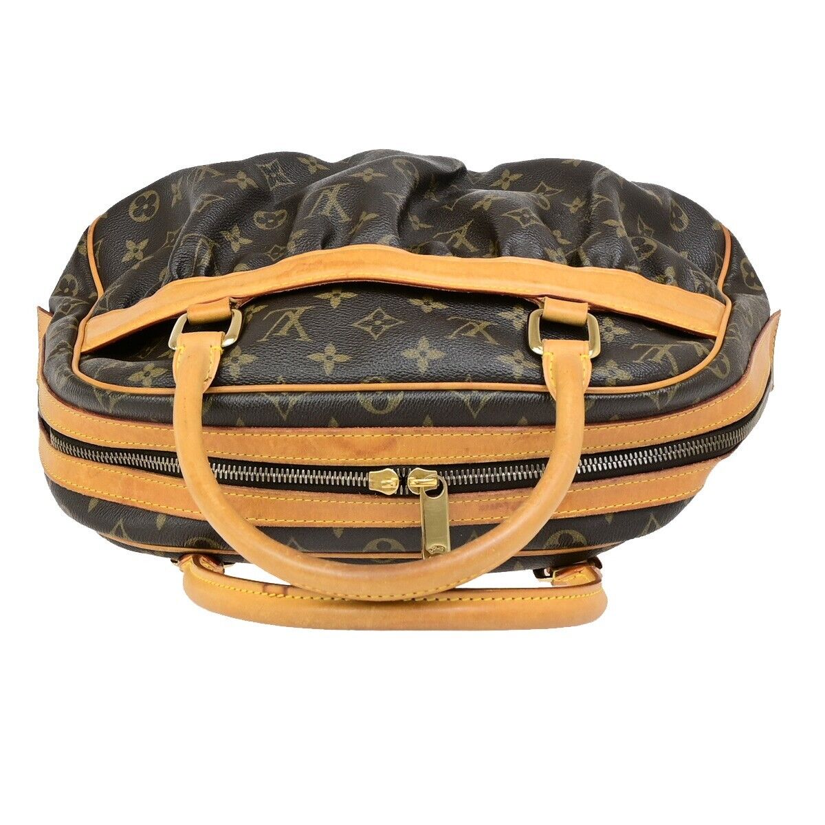 LOUIS VUITTON Mitzi Tote Hand Bag Monogram Leather Brown Spain M40058 12KA484
