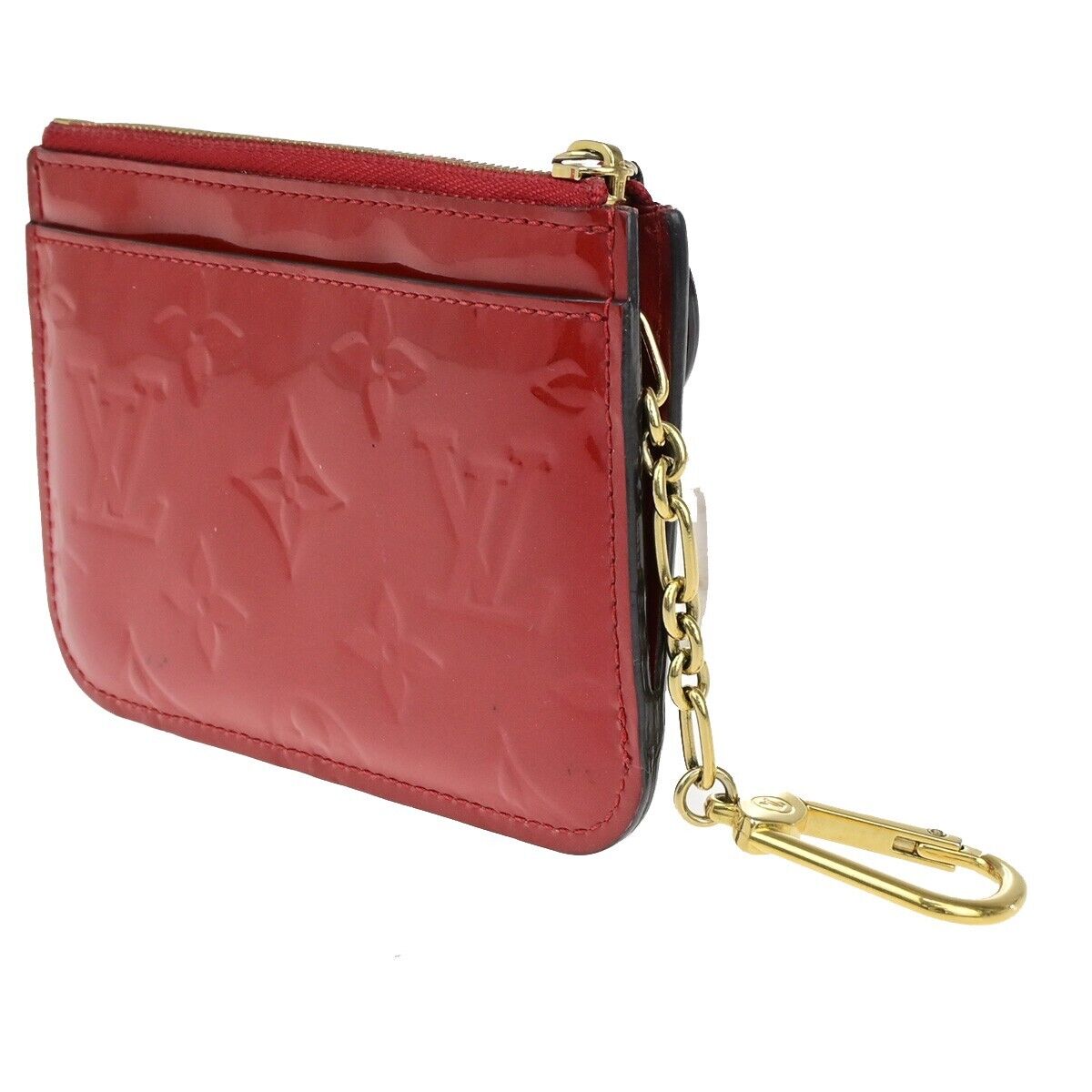 LOUIS VUITTON Pochette Cles Coin Wallet Monogram Vernis Hot Pink M90312 66EC583