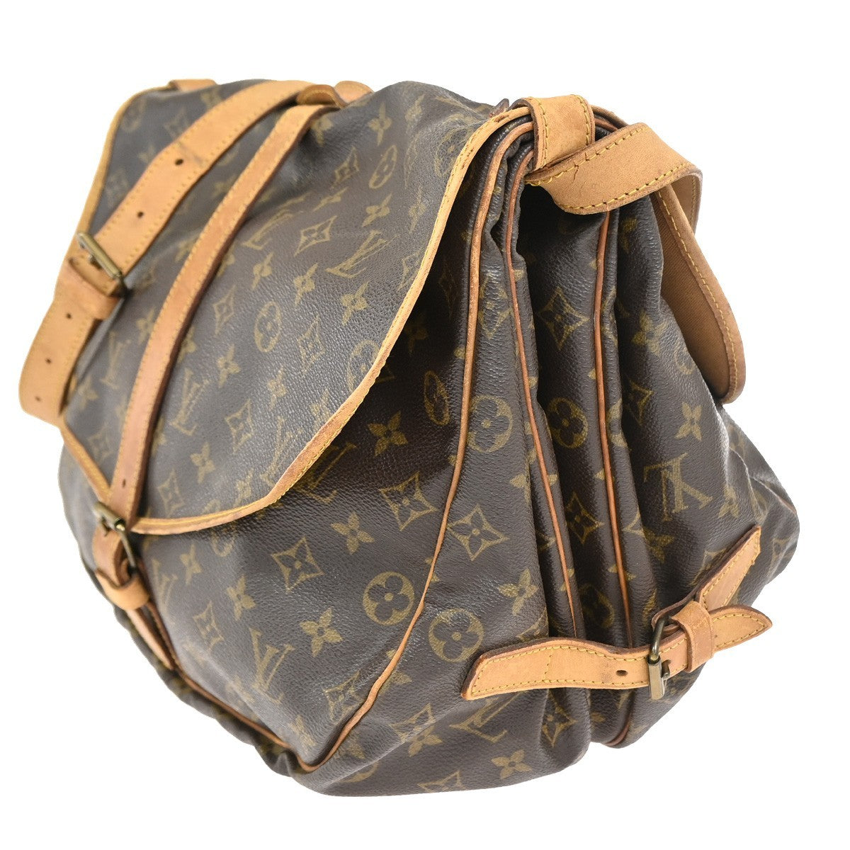 LOUIS VUITTON Saumur 35 Shoulder Bag Monogram Leather BN France M42254 32CA911