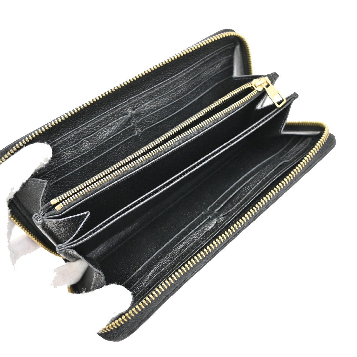 LOUIS VUITTON LV Zippy Long Wallet Monogram Empreinte Balck M93435 76KB293