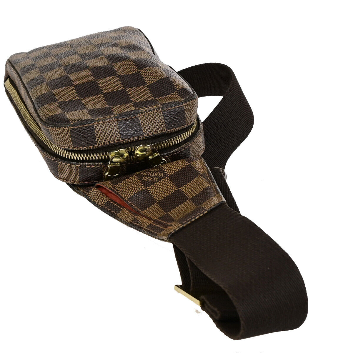 LOUIS VUITTON Geronimos Bum Body Bag Damier Ebene Leather Brown N51994 72YG641