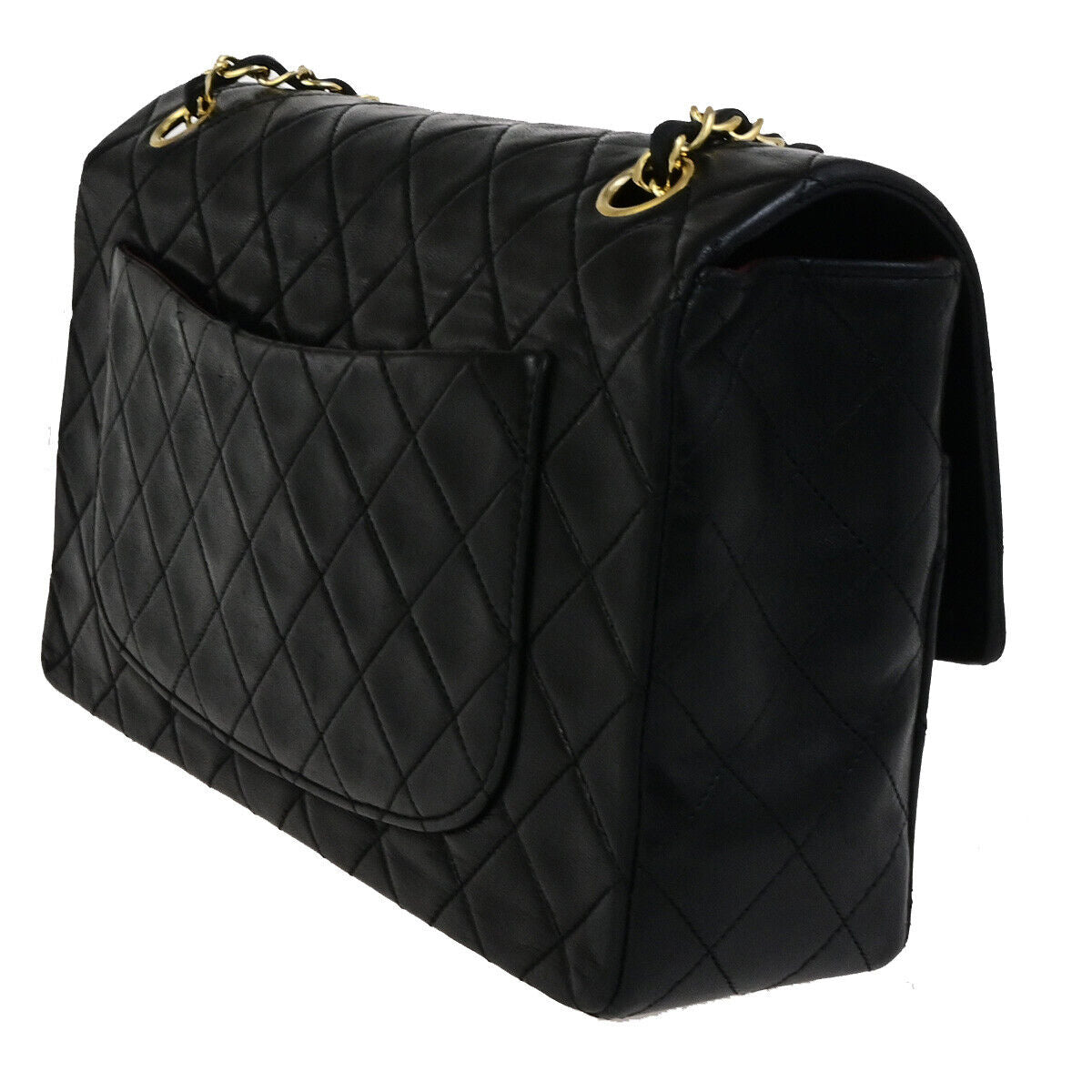 CHANEL CC Matelasse 27 Chain Shoulder Bag Lambskin Leather Black GHW 391RK860