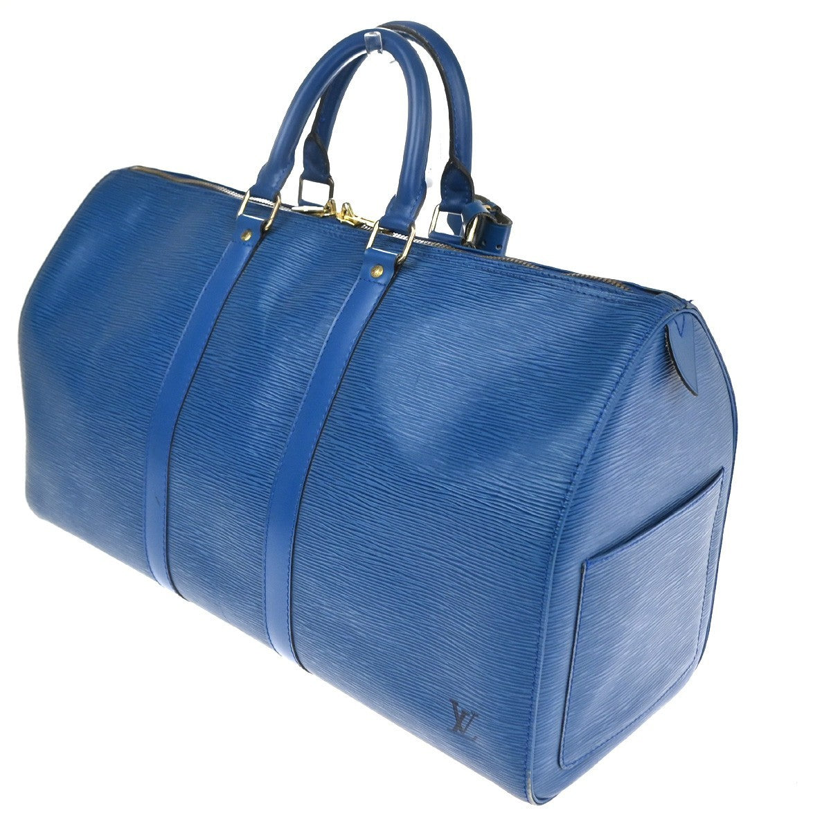 LOUIS VUITTON Keepall 45 Travel Hand Bag Epi Leather Blue France M42975 77RQ041