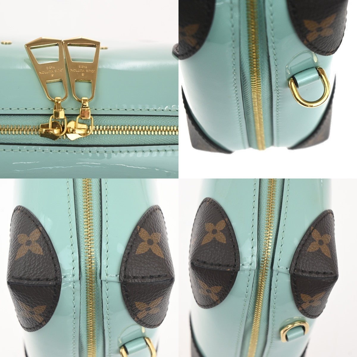 LOUIS VUITTON Venice Shoulder Bag Vernis Monogram Green Brown M52756 57KP514