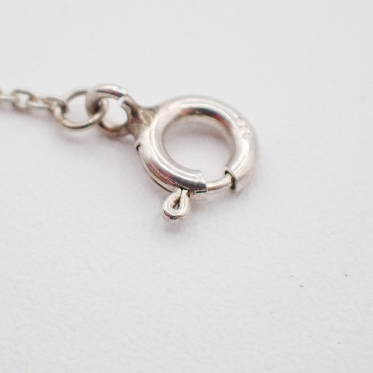 Tiffany & Co. Logo Tear Drop Chain Necklace Pendant Ag 925 Silver 09KC578