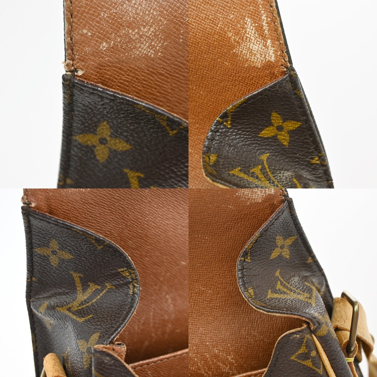 LOUIS VUITTON Cartouchiere GM Shoulder Bag Monogram Leather Brown M51252 30YJ163