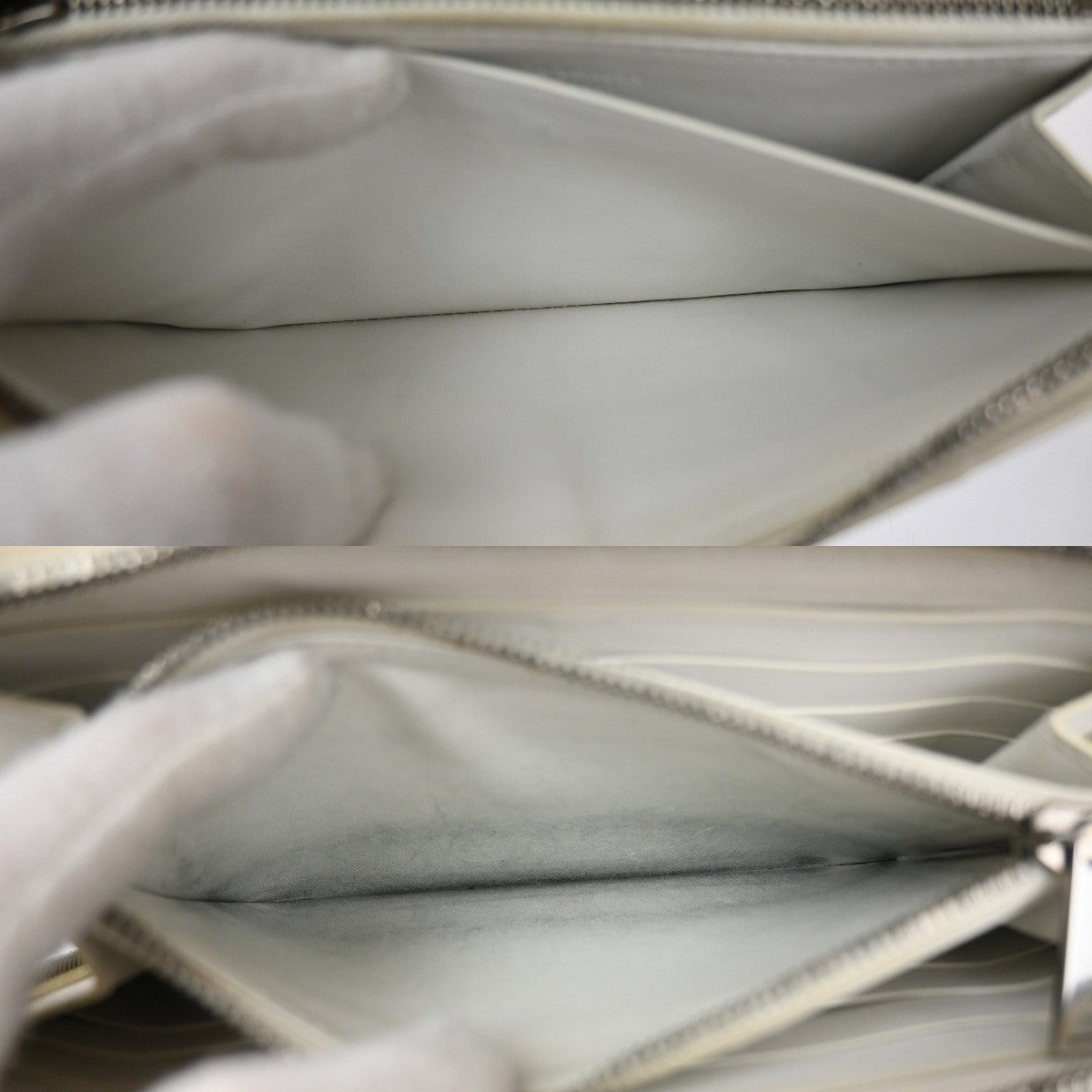 BOTTEGA VENETA Cassette Intrecciato Long Zipper Wallet Leather White 66KA968