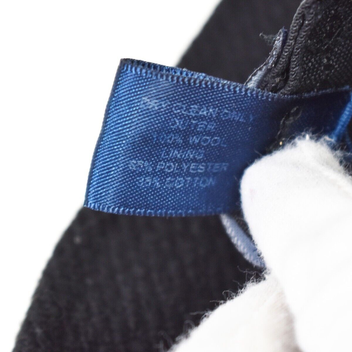 BURBERRY LONDON Logo Bucket Hat #M Cotton Wool Leather Black 04JH711