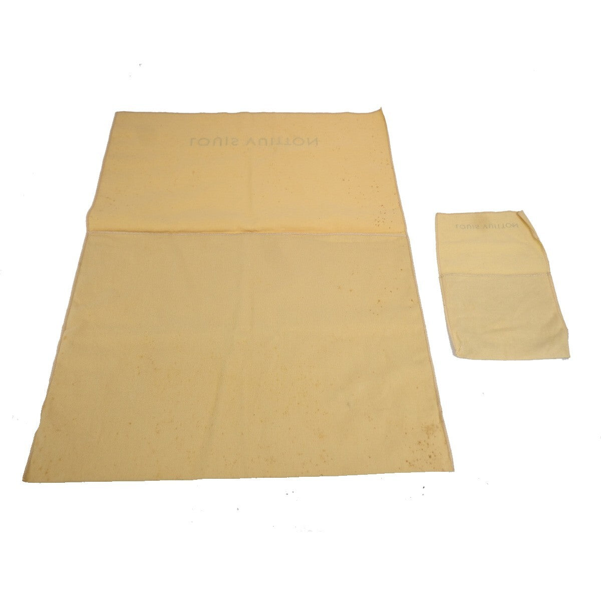 LOUIS VUITTON Logo 10 Set Dust Bag Drawstring Canvas Cotton Beige Brown 09EE167