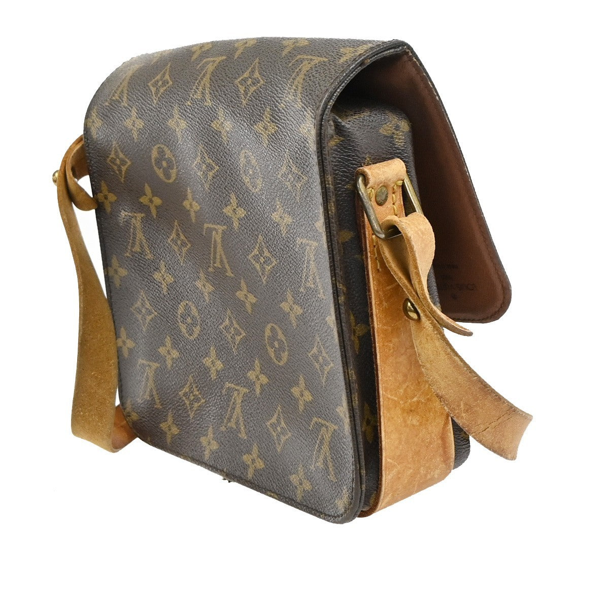 LOUIS VUITTON Cartouchiere MM Shoulder Bag Monogram Leather Brown M51253 37CA969