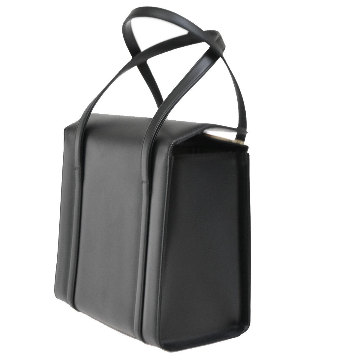 BURBERRYS Logo Nova Check Mini Handbag Canvas Leather Black Beige SHW 30DA223
