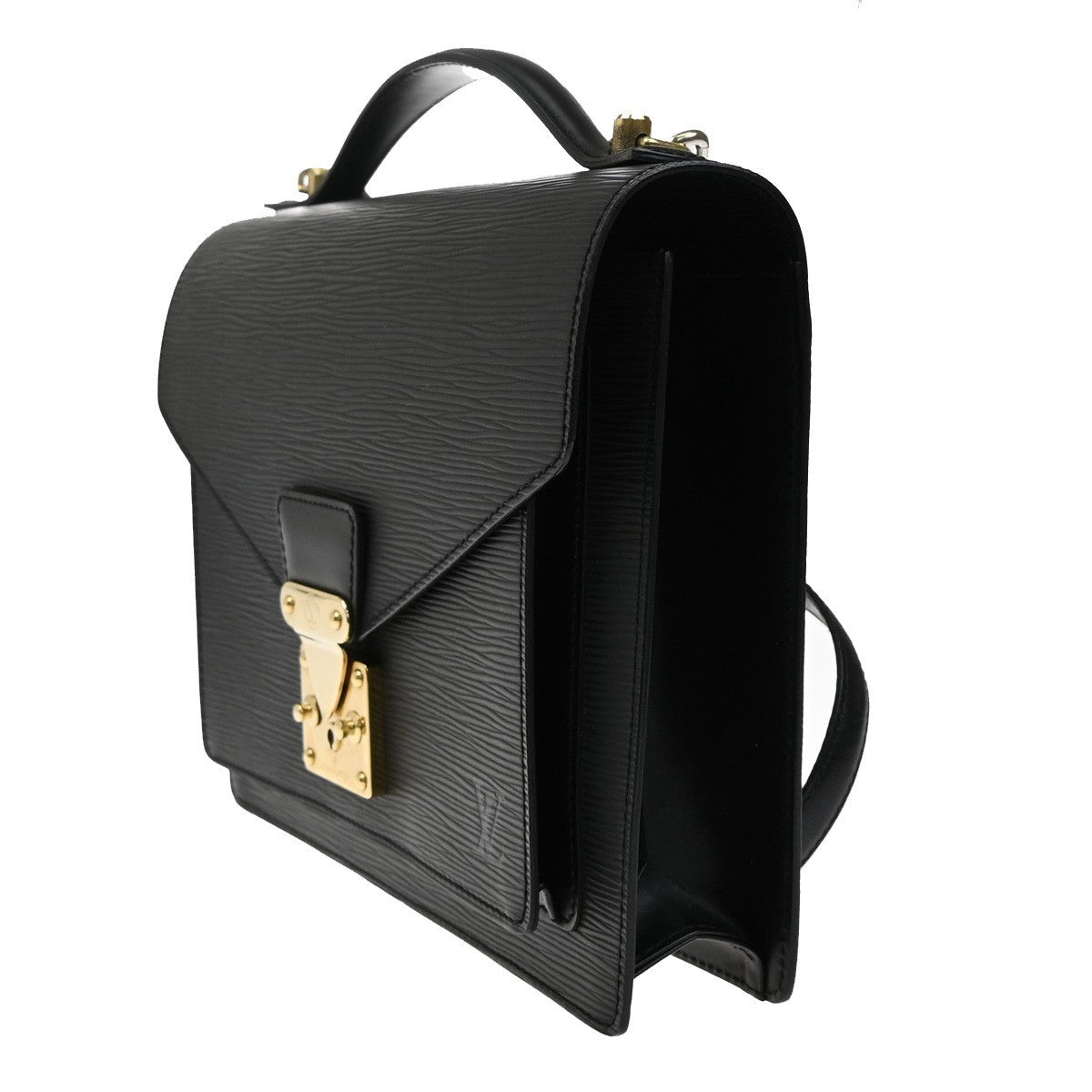 LOUIS VUITTON Monceau 2Way Shoulder Hand Bag Epi Leather Black M52122 12EF829