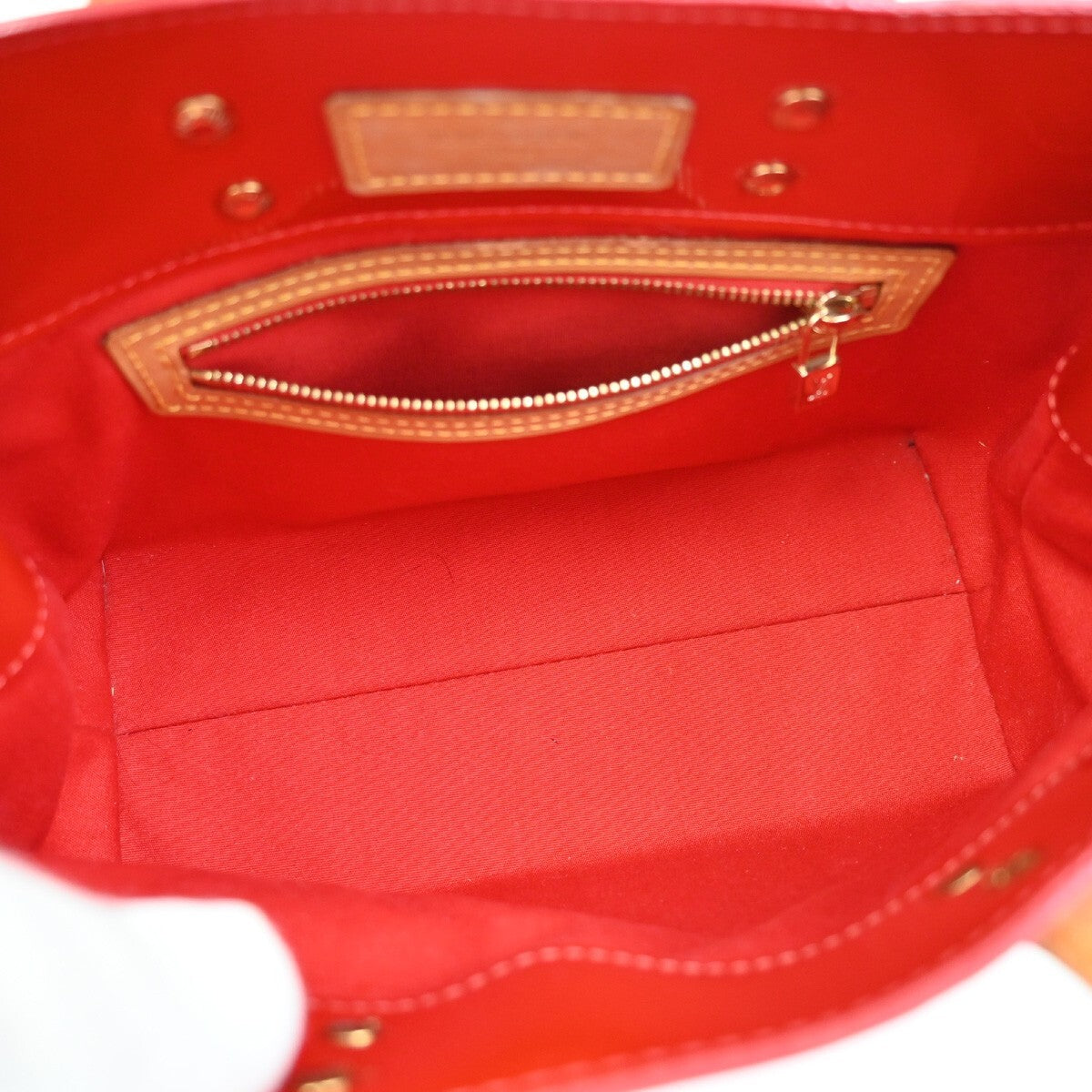 LOUIS VUITTON Read PM Hand Bag Monogram Vernis Patent Leather Red M91088 86FB595