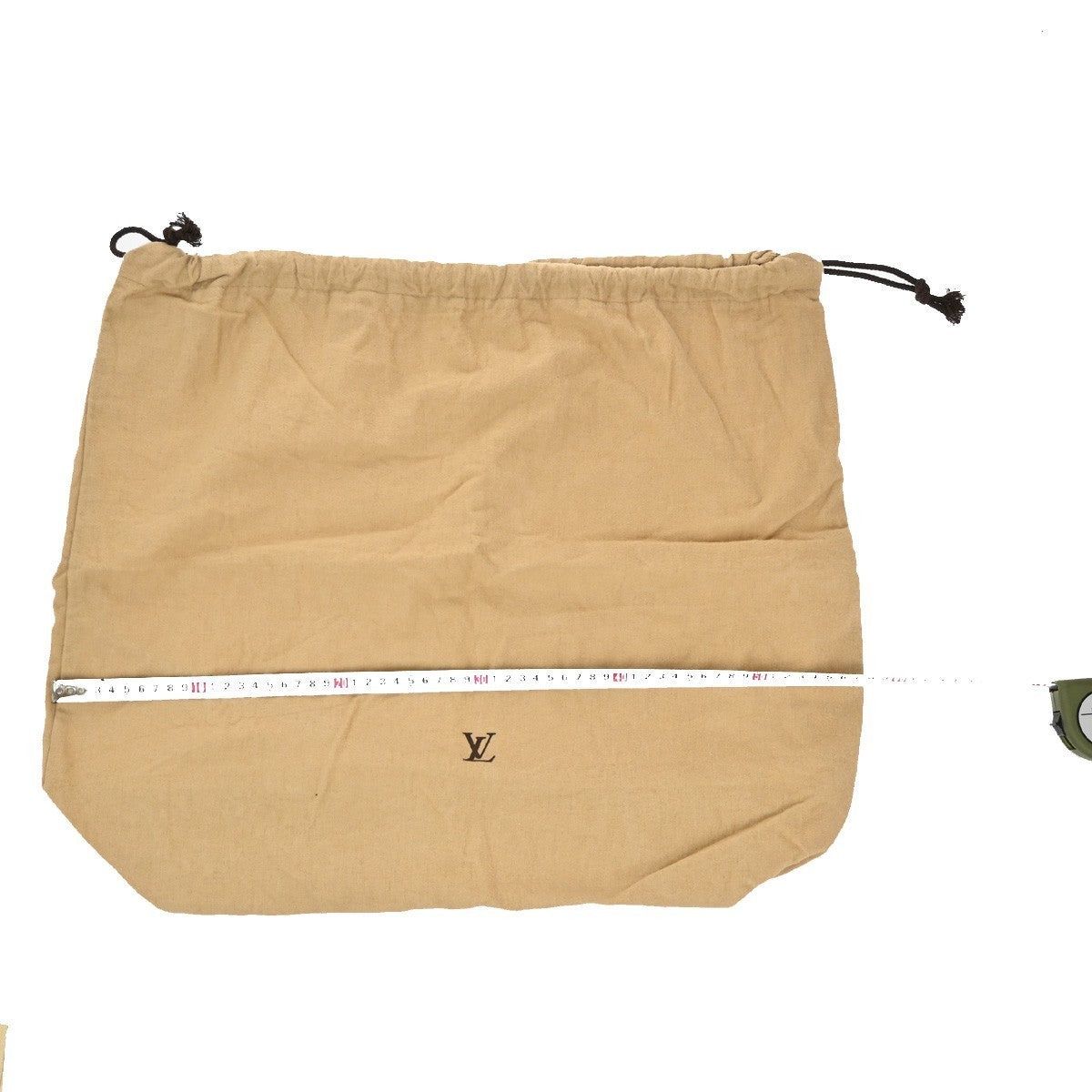 LOUIS VUITTON Logo 10 Set Dust Bag Drawstring Canvas Cotton Beige Brown 09KP140