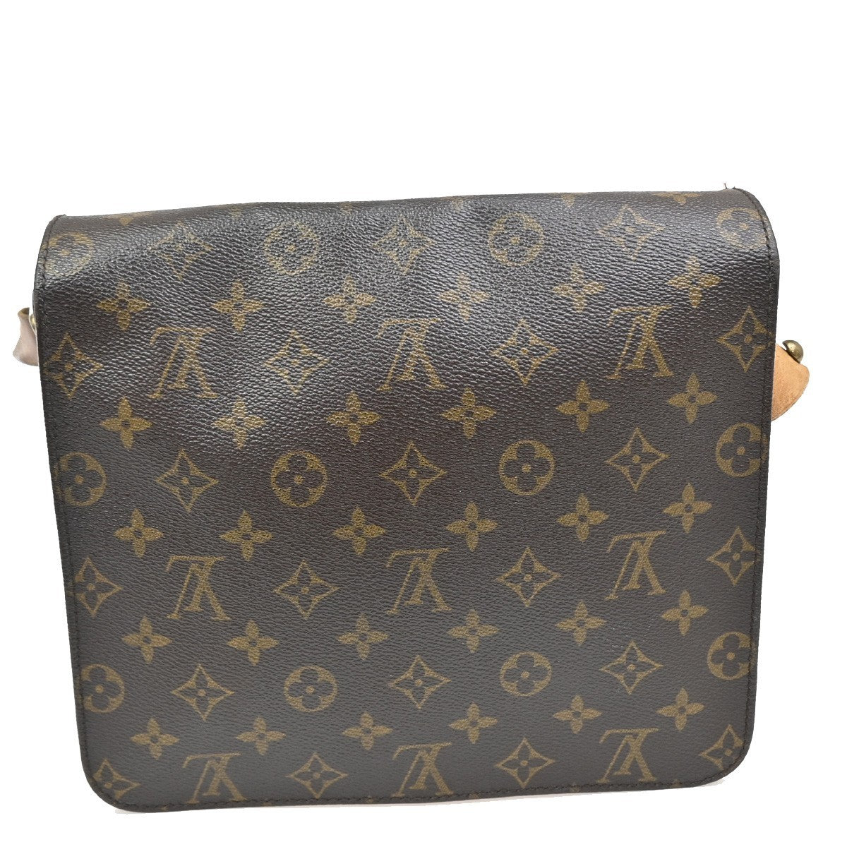 LOUIS VUITTON Cartouchiere MM Shoulder Bag Monogram Leather Brown M51253 69EF874
