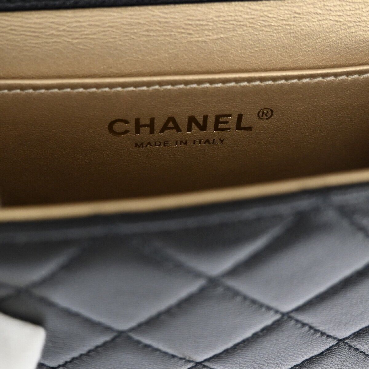 CHANEL CC Mini Matelasse Imitation Pearl Chain Shoulder Bag Leather BK 870RJ441