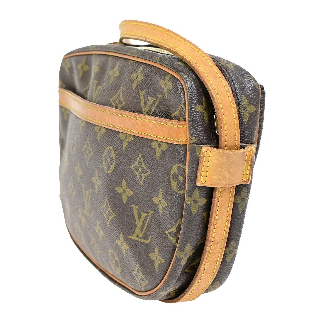 LOUIS VUITTON Jeune Fille MM Shoulder Bag Monogram Leather Brown M51226 33EB027