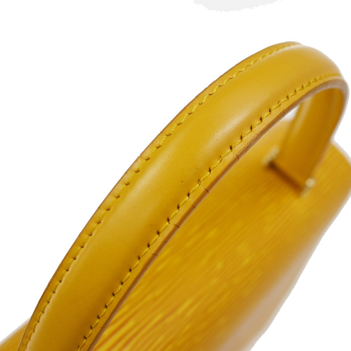 LOUIS VUITTON LV Logo Malesherbes Hand Bag Epi Leather Yellow M52379 82YJ072
