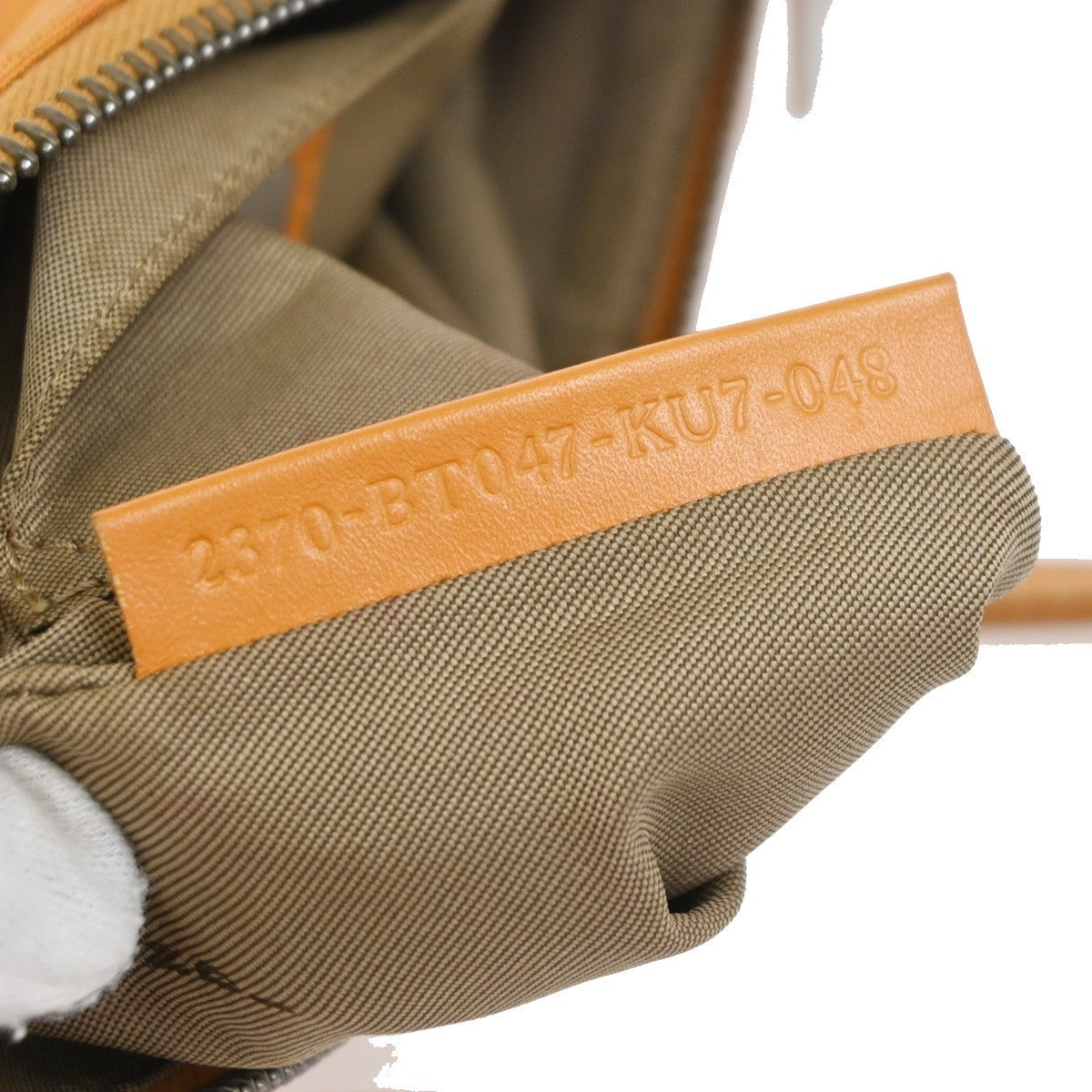 FENDI Zucchino Mini Crossbody Shoulder Bag Canvas Leather Orange Italy 62YH981