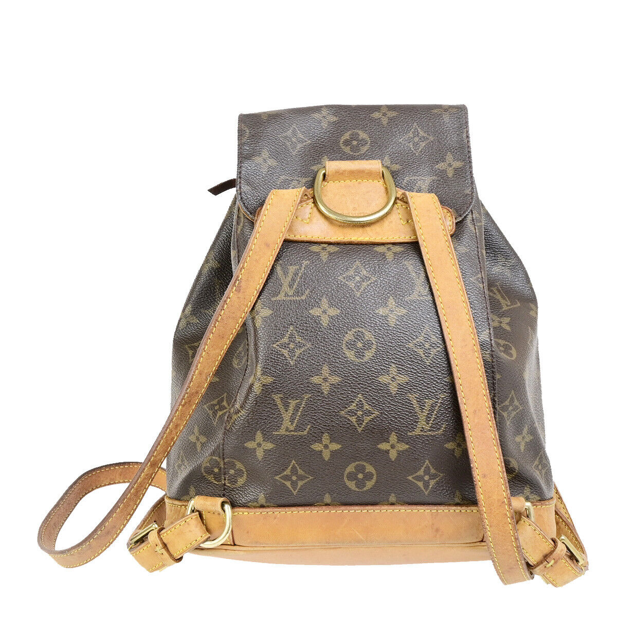 LOUIS VUITTON Montsouris MM Backpack Bag Monogram Leather Brown M51136 71SJ457