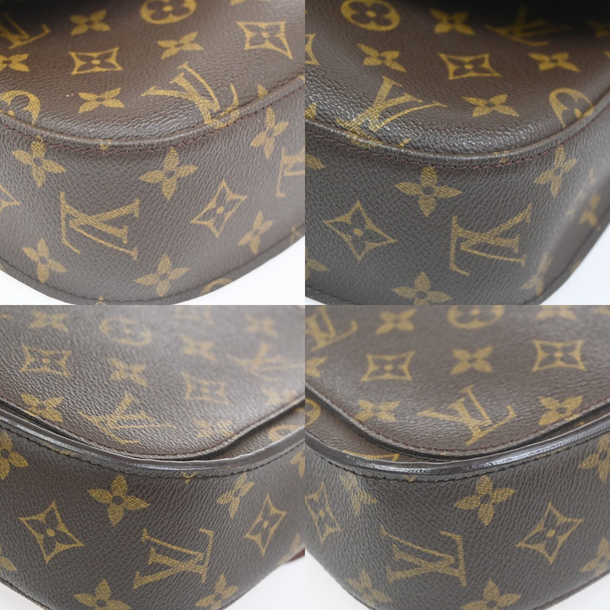 LOUIS VUITTON Saint Cloud GM Shoulder Bag Monogram Leather Brown M51242 85CA747