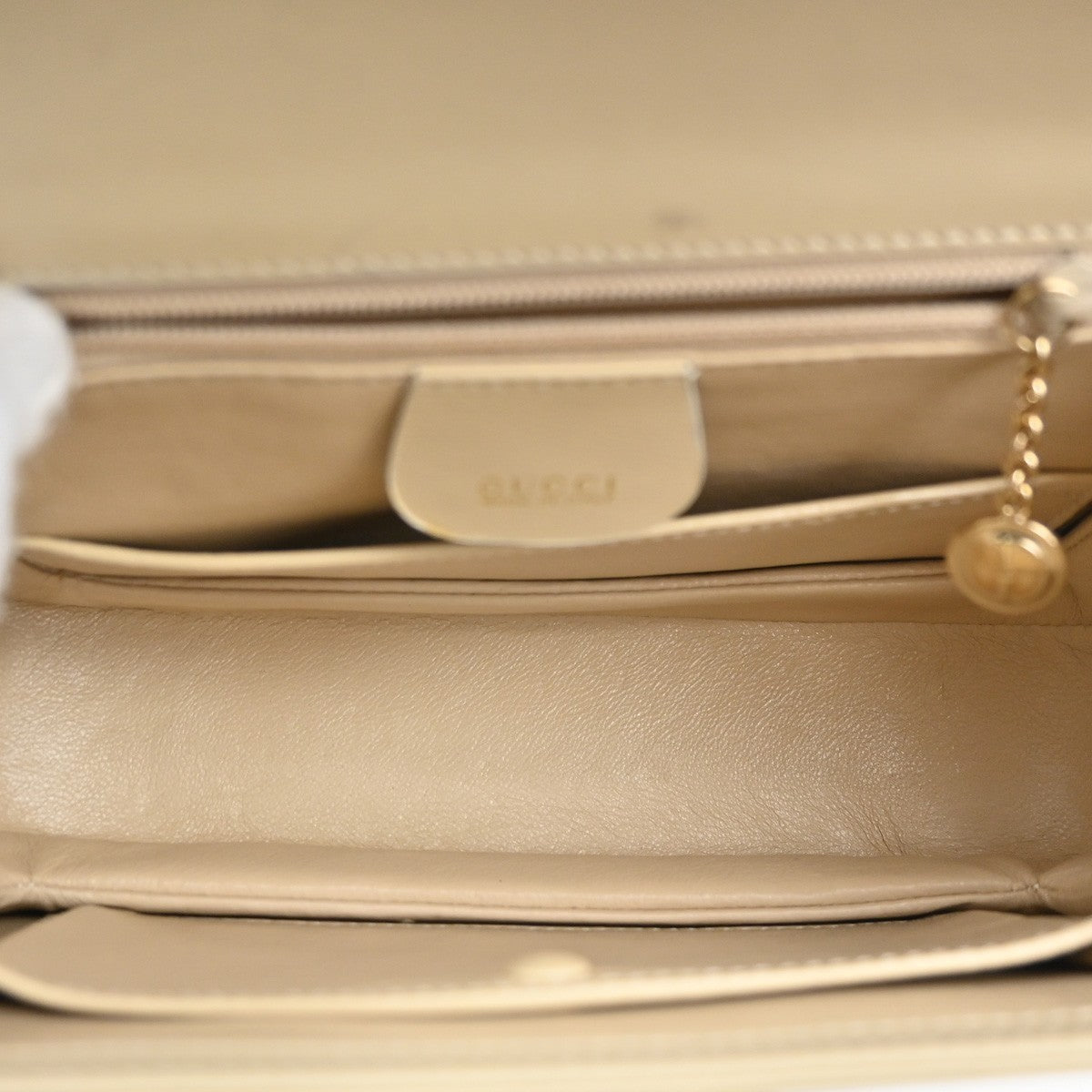 GUCCI Bamboo handle 2way Shoulder Hand Bag  Leather Beige GHW Italy 43MA010