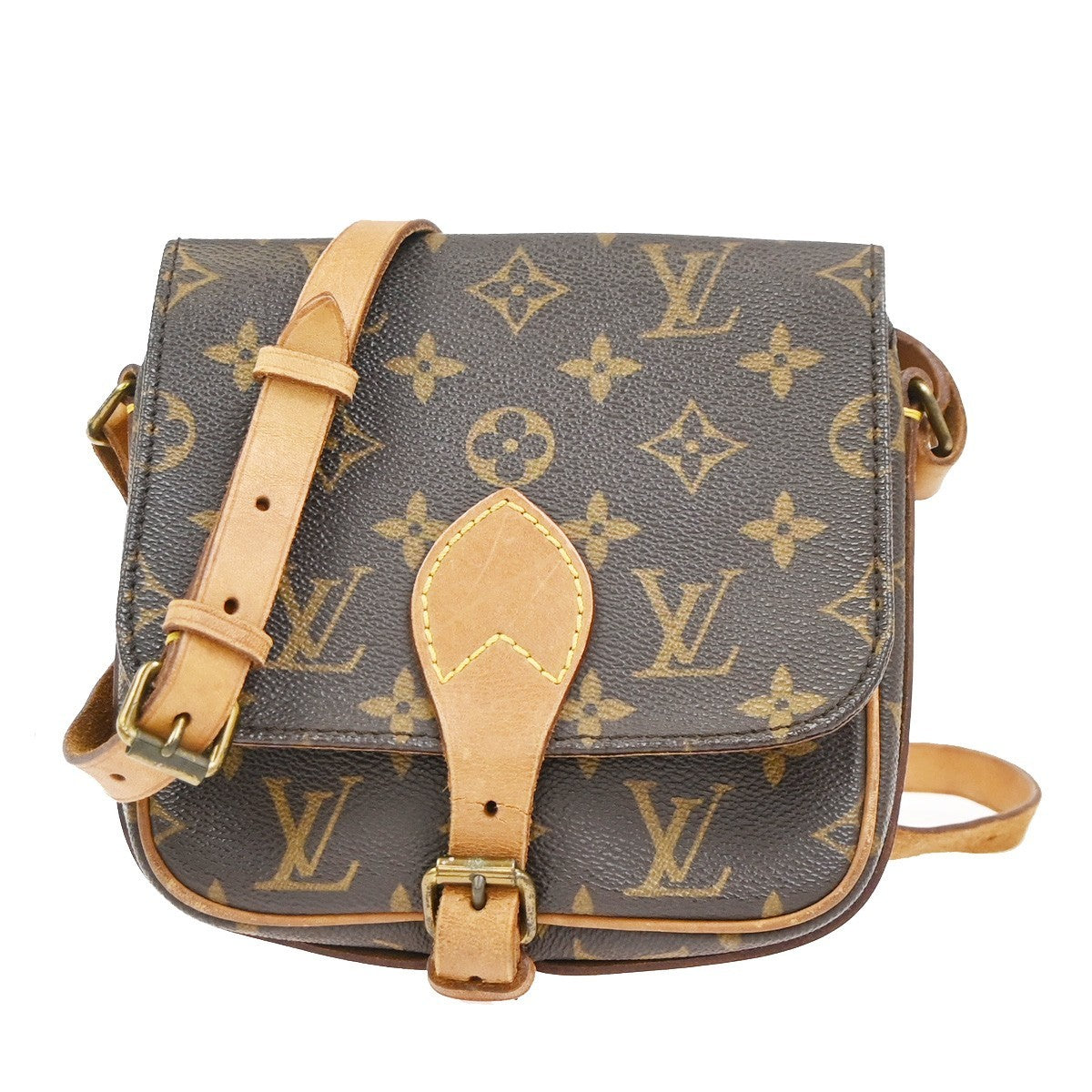LOUIS VUITTON Mini Cartouchiere Shoulder Bag Monogram Leather BN M51254 34KD084