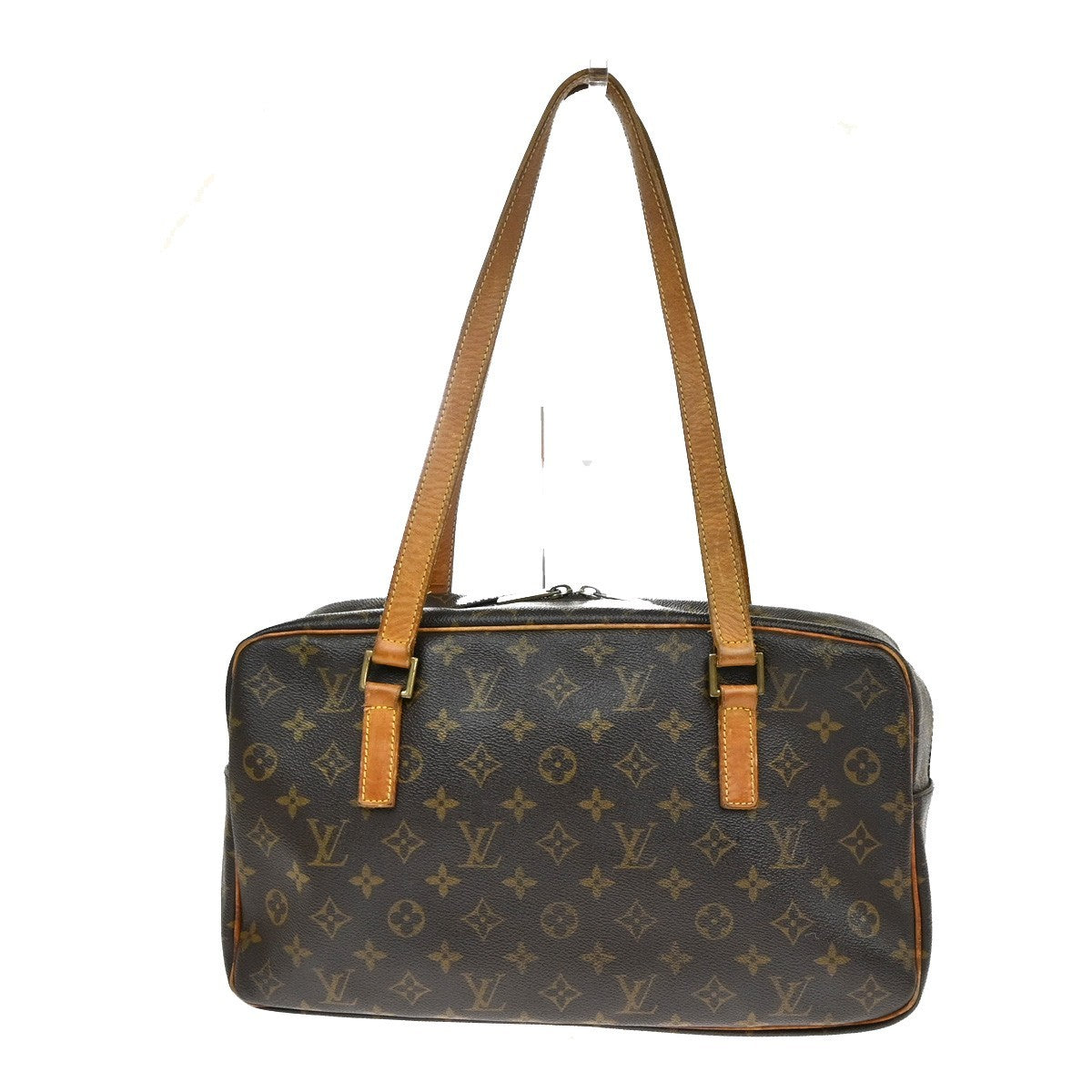LOUIS VUITTON LV Logo Cite GM Shoulder Bag Monogram Leather Brown M51181 84TA653